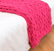 Chenille Rod Knitted Blanket