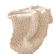 Hand Wool Knitted Blanket Thick