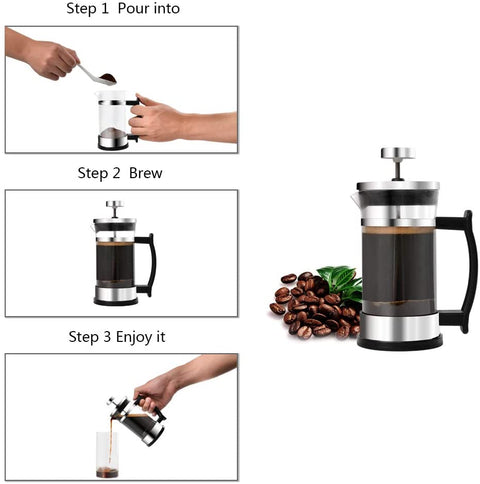 Stainless Steel Heat Resistance   350ml French Press Coffee Maker