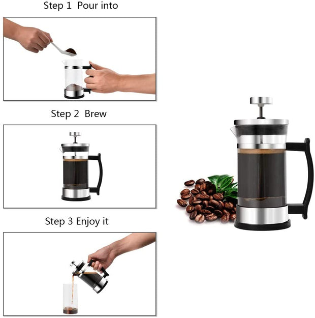 Stainless Steel Heat Resistance   350ml French Press Coffee Maker