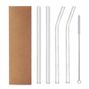 Reusable Glass Drinking Straws  for Smoothies Cocktails