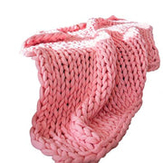 Hand Wool Knitted Blanket Thick